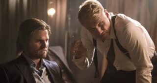 Arrow Saison 5 : Photo Stephen Amell, Dolph Lundgren